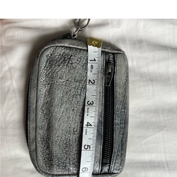 ALEXANDER WANG Fumo Wristlet Clutch Gray Wallet Bag Pebbled Leather pristine # 3 - Picture 5 of 6